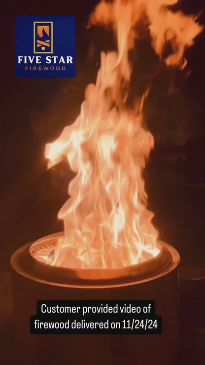 Five Star Premium 100% Hickory Kiln Dried Firewood